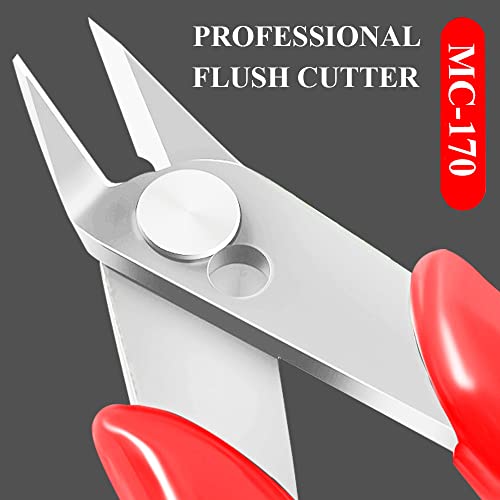 MONVICT 5 Inch Micro Wire Cutters, Flush Cutters with Ultra Sharp Cutting Edge & Opening Spring Precision Small Side Cutting Pliers Tools Perfect for Crafts Wires 3D Printer Electrical & Cut Needs - Image 3