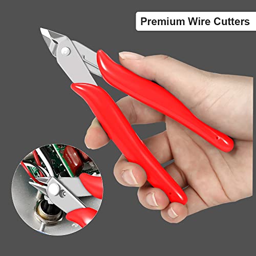 MONVICT 5 Inch Micro Wire Cutters, Flush Cutters with Ultra Sharp Cutting Edge & Opening Spring Precision Small Side Cutting Pliers Tools Perfect for Crafts Wires 3D Printer Electrical & Cut Needs - Image 5