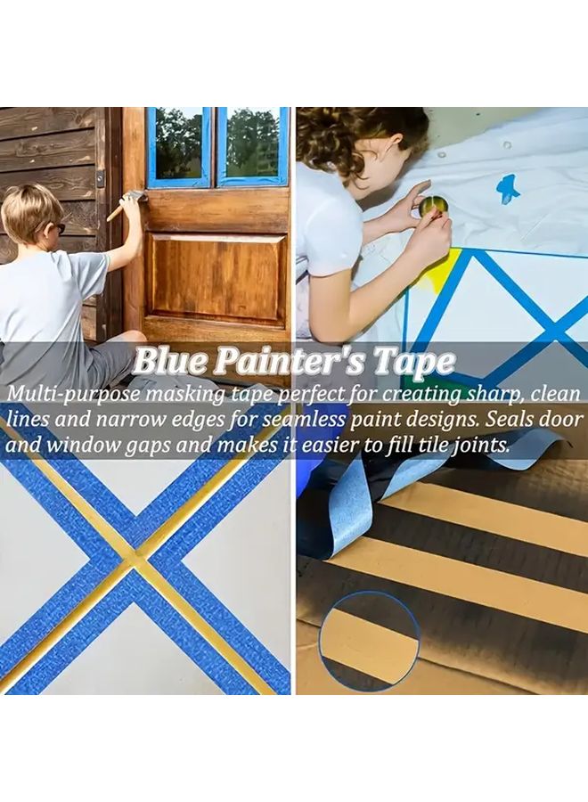 Blue Painter Tape 20 Pieces Multi Purpose Masking Tape For Plastic Surfaces And Walls - Image 5