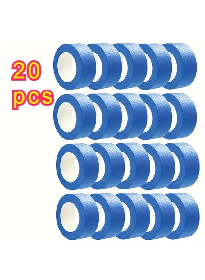 Blue Painter Tape 20 Pieces Multi Purpose Masking Tape For Plastic Surfaces And Walls - Image 3