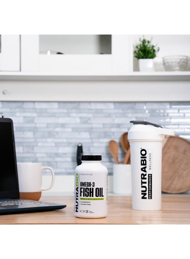 نوترا بايو مكملات زيت السمك أوميجا 3 من NutraBio، 2000 مجم، 150 كبسولة هلامية - مكمل حمض EPA DHA الدهني أوميجا 3 للمساعدة في دعم صحة القلب - Image 4