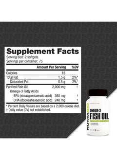 NutraBio Omega 3 Fish Oil Supplements, 2,000mg, 150 Softgels - EPA DHA Omega 3 Fatty Acid Supplement to Help Support a Healthy Heart - pzsku/Z0510598857AFAB258558Z/45/_/1735907587/14a05894-329e-4858-9119-b4700e44f0b7