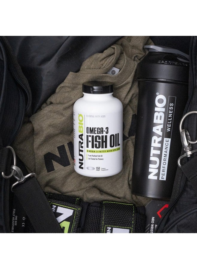 نوترا بايو مكملات زيت السمك أوميجا 3 من NutraBio، 2000 مجم، 150 كبسولة هلامية - مكمل حمض EPA DHA الدهني أوميجا 3 للمساعدة في دعم صحة القلب - Image 2