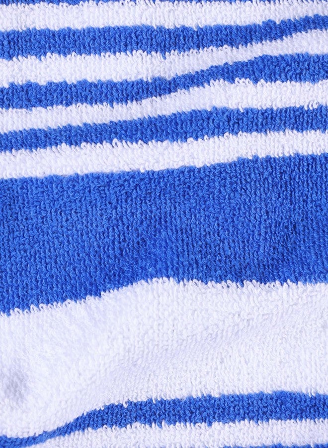 SUPERIOR 100% Cotton Luxury Beach Towels - Oversized Beach Towel, Swim Towel, Blue and White Maui Stripes (34" x 64") - Image 4