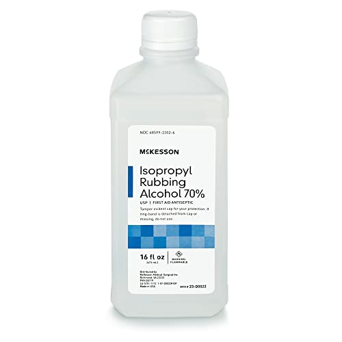 McKesson Isopropyl Rubbing Alcohol 70% [1 Count] USP First Aid Antiseptic, 16 oz - Image 1