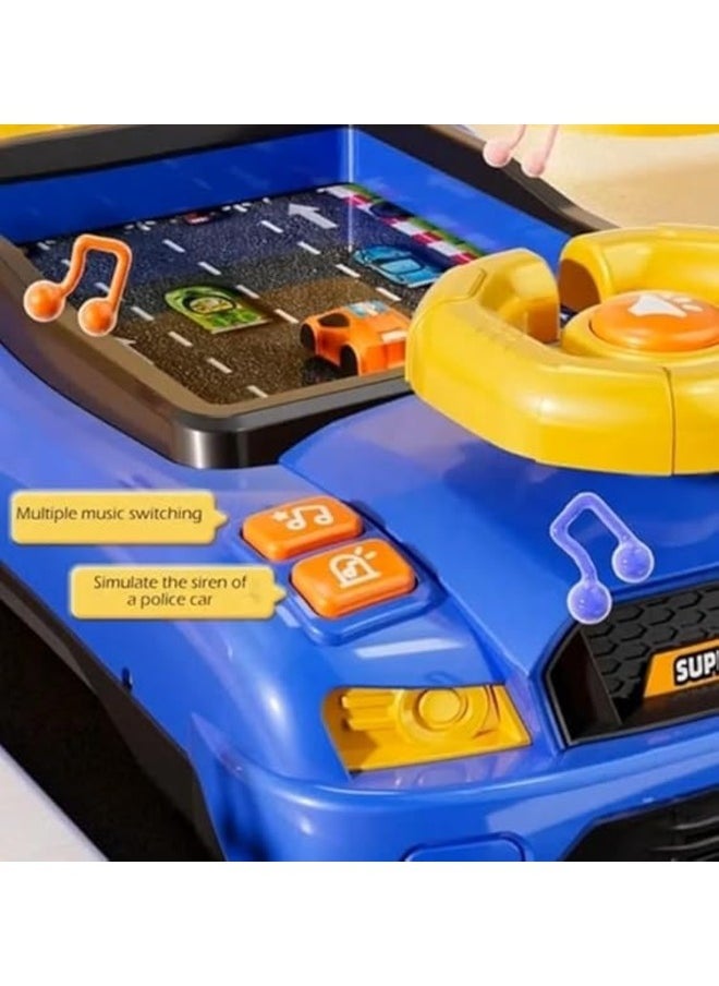 Generic Musical Steering Wheel Toys Toddler Simulated Driving Racing Car Game with Sound Age 3+ Year Old, Interactive Educational Learning Race Car Toy for Boys and Girls Birthday Gift  - Image 2