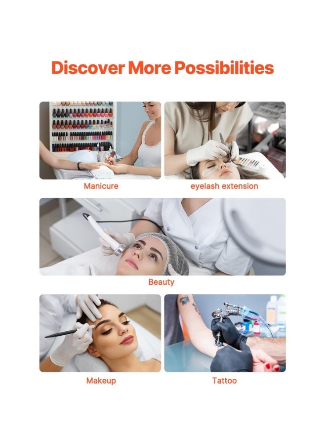 جينرال برو كشاف هاف مون LED GenPro HQ-75X – 39 واط، درجة حرارة لون 2700K–6500K، مع ستاند معدني ومشبك هاتف - Image 4