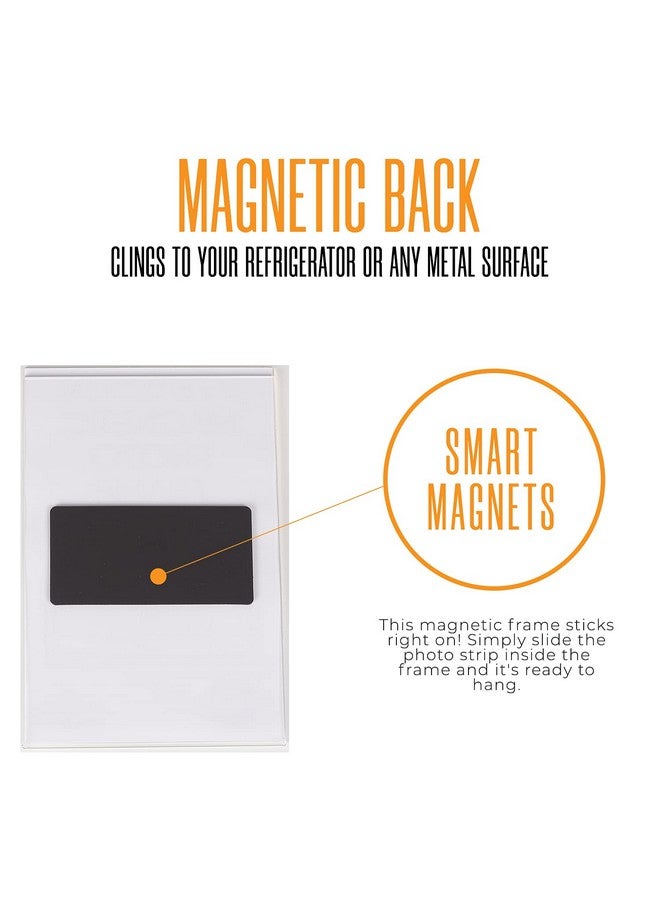 فوتو بوث بوك إطارات صور مغناطيسية للثلاجة 4X6 (24 قطعة) إطارات صور من الأكريليك الشفاف 4X6 اتجاه عمودي - Image 4