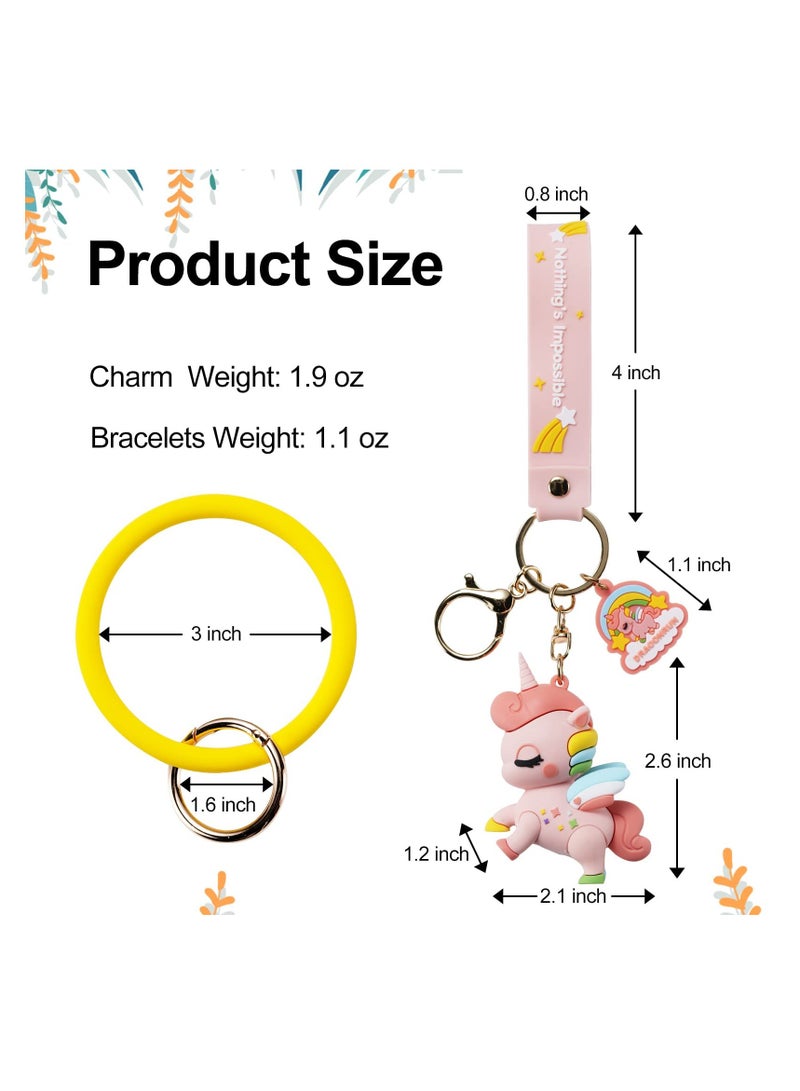 lovely Keychain Gift - Unicorn Keychain Kawaii Accessories Key Chain Backpack Charms Car Keys Keychain for Kids Girls - Image 3