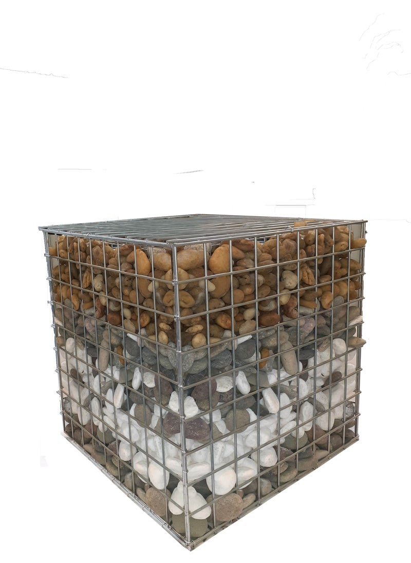 Admax - Admax Welded Gabions Basket Galvanized Steel with outdoor spirals - 445x446x445mm (LxWxH) - Image 1