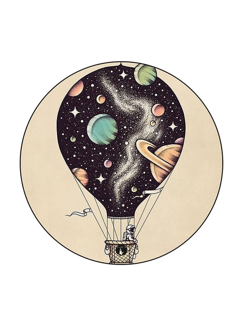 RKN Space Printed Mouse Pad Round  Multicolour