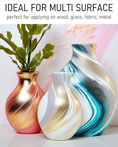 Nicpro Metallic Acrylic Paint Set (8.45 oz, 250 ml), 20 Colors Large Acrylic Paint Bulk, Non Toxic Art Painting Supplies for Multi Surface Canvas Rock Wood Leather Stone Metal Craft with Color Wheel - Image 2