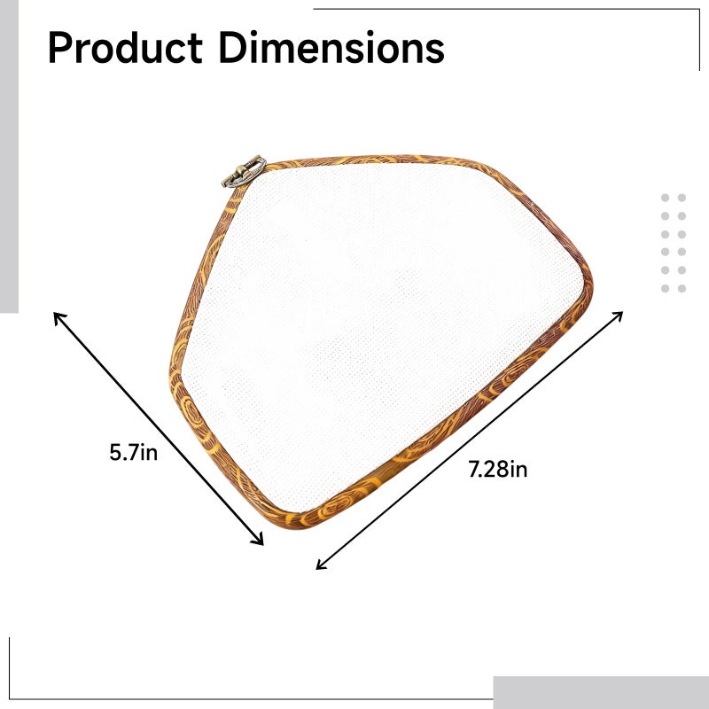 5 Pcs Brown House Shaped Cross Stitch Frames 7.3x5.7 Inch DIY Craft Home Decor - Image 5
