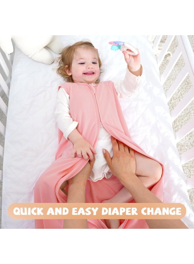Yoofoss Baby Sleep Sack 0-6 Months Baby Wearable Blanket 100% Organic Cotton 2-Way Zipper TOG 0.5 Toddler Sleeping Sack 3 Pack Lightweight Sleep Sacks for Babies - Image 4