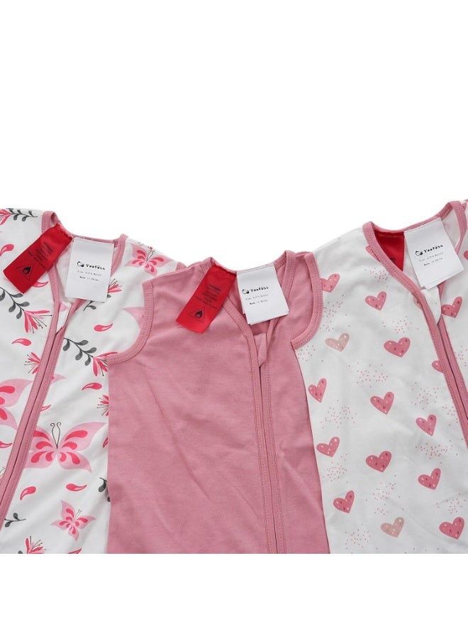 Yoofoss Baby Sleep Sack 0-6 Months Baby Wearable Blanket 100% Organic Cotton 2-Way Zipper TOG 0.5 Toddler Sleeping Sack 3 Pack Lightweight Sleep Sacks for Babies - Image 5