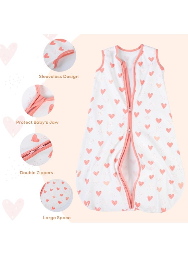 Yoofoss Baby Sleep Sack 0-6 Months Baby Wearable Blanket 100% Organic Cotton 2-Way Zipper TOG 0.5 Toddler Sleeping Sack 3 Pack Lightweight Sleep Sacks for Babies - Image 3