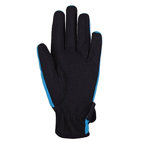 Mashfa Blue/Age 6-8 Years - Riding Gloves - Horse Riding Accessories - Girls Riding Gloves Equestrian - Image 3