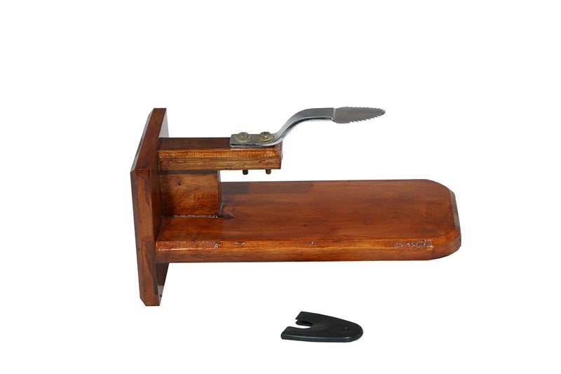 PEDPIX Premium Teak Wood Coconut Scraper | Polished Tabletop Grater for Kitchen | Compact & Stylish Design - Image 1