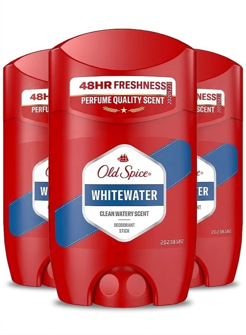Old Spice Whitewater deodorant stick 50ml (Pack of 3) - Image 1