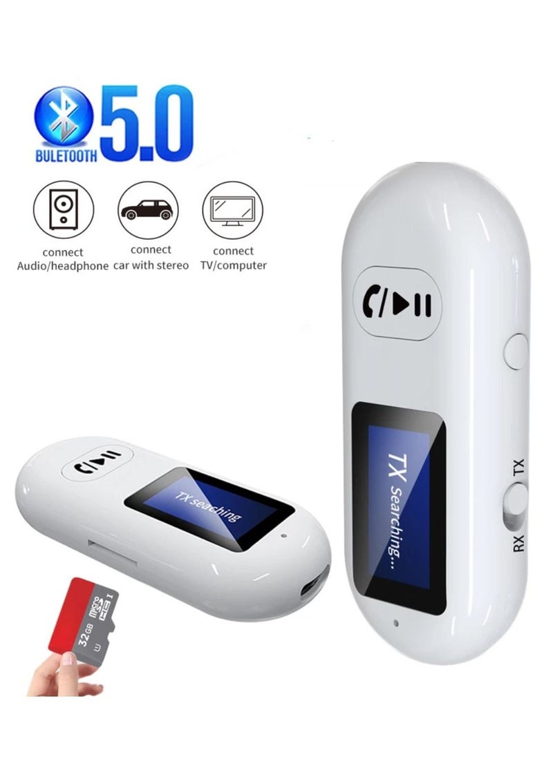 BSNL - GR05 Bluetooth Audio 2-in-1 Receiver/Transmitter 3.5mm AUX Jack Wireless Adapter for Laptop/TV/Speaker/Mobile/Car Handsfree - Image 1