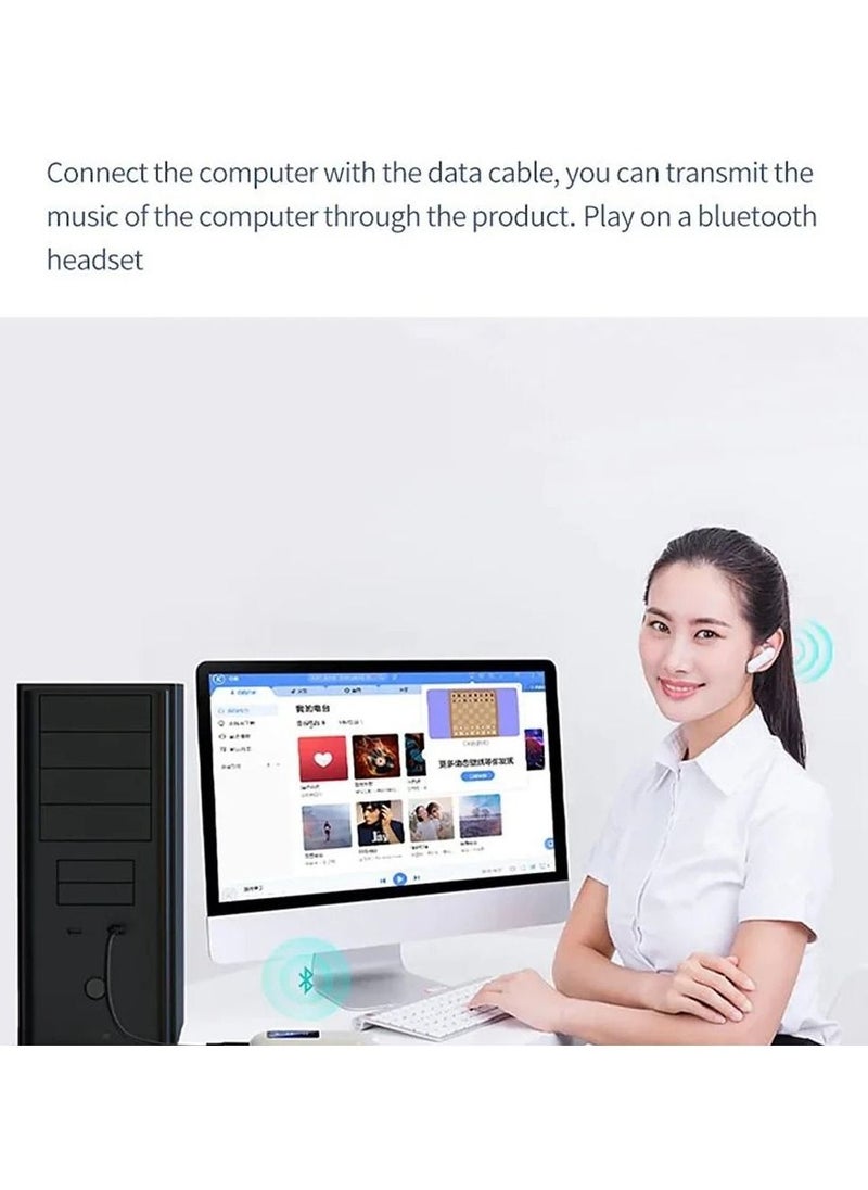 BSNL - GR05 Bluetooth Audio 2-in-1 Receiver/Transmitter 3.5mm AUX Jack Wireless Adapter for Laptop/TV/Speaker/Mobile/Car Handsfree - Image 1