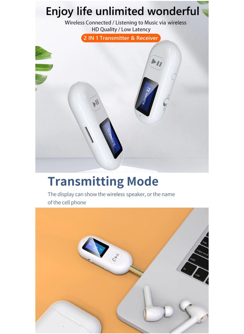 BSNL - GR05 Bluetooth Audio 2-in-1 Receiver/Transmitter 3.5mm AUX Jack Wireless Adapter for Laptop/TV/Speaker/Mobile/Car Handsfree - Image 1