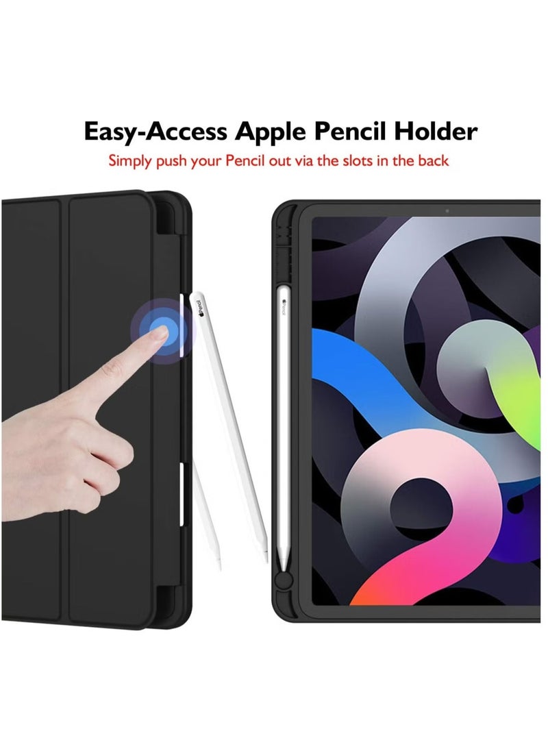 TIGER iPad Air 11 Inch Case M2 2024 – Compatible with iPad Air 5th/4th Generation (2022/2020) 10.9 Inch, Trifold Stand Smart Case with Pencil Holder, Black - Image 3