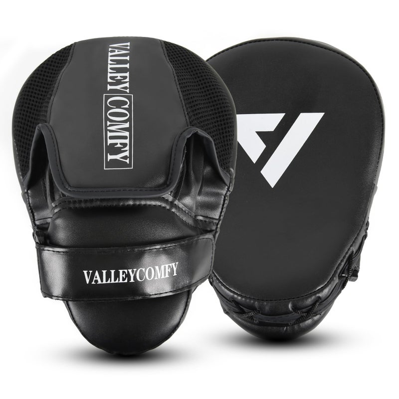 Valleycomfy Boxing Curved Focus Punching MittsBoxing Pads for MenIdeal for Boxing TrainingMuay ThaiKickboxingMartial ArtsWhite - Image 2
