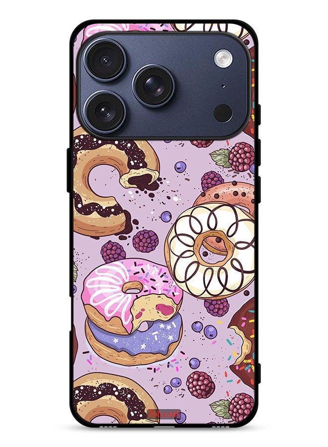 Tolwak Apple iPhone 17 Pro Protective Case Cover Donuts Art - Image 1