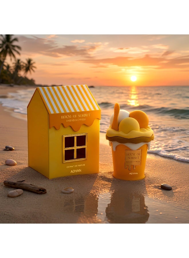 Adyan Hawaian Colada House of Sorbet Extrait De Parfum, Tropical Coconut, Mango & Vanilla, Long Lasting Luxury Perfume, 100ml (Tropical Fruits, Coconut Milk, Vanilla, Frangipani, White Musk, Woody) - Image 4