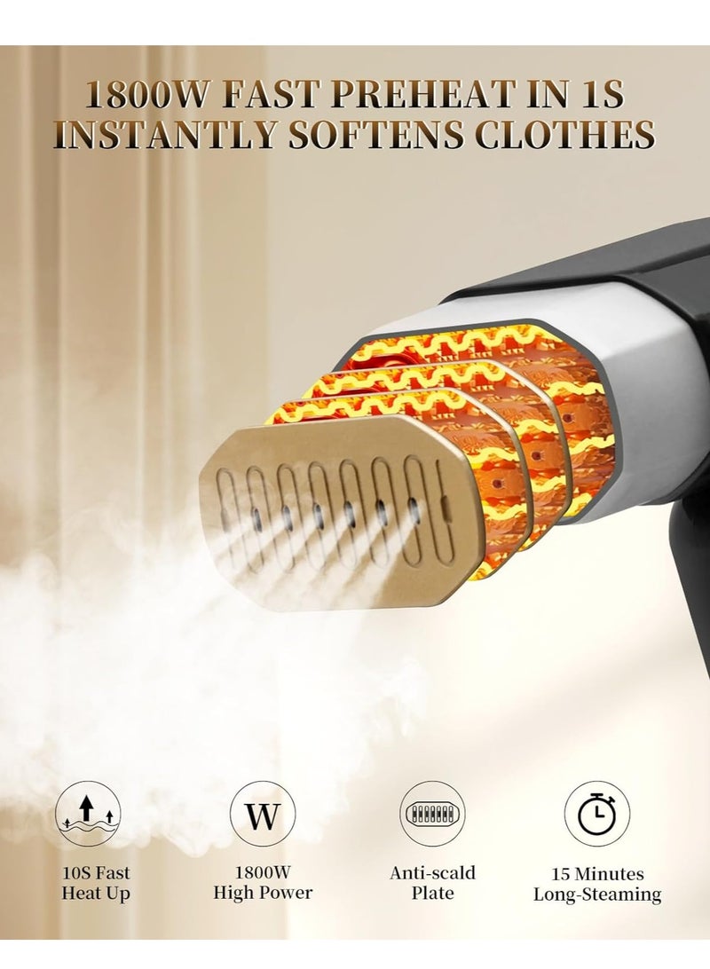 نكومي مكواة بخار، مكواة 2 في 1 ومكواة بخار لإزالة التجاعيد بسرعة، 5 إعدادات درجة حرارة قابلة للتعديل، سعة كبيرة 330 مل مع شاشة رقمية LED، مناسبة للاستخدام المنزلي والمكتبي والسفر. - Image 4