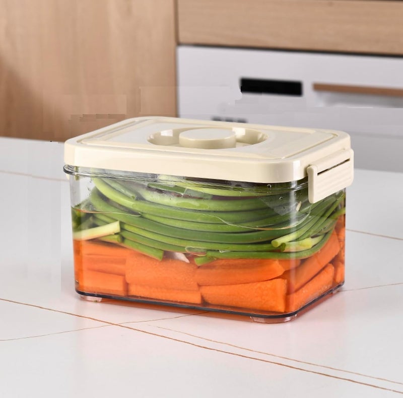 Hexwell 1700ml Vacuum Sealed Kitchen Storage Container with Airtight Lids for Grains, Cereals, and Dry Goods - Clear Vacuum Containers For Food (1700ml) - Image 1