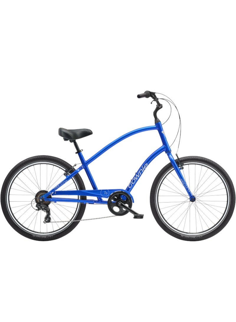 Electra Bicycle Company Electra Townie Original 7D EQ Men's City Bike, 26 Inch, 7-Speed, Aluminium Frame, Hyper Blue - Image 1