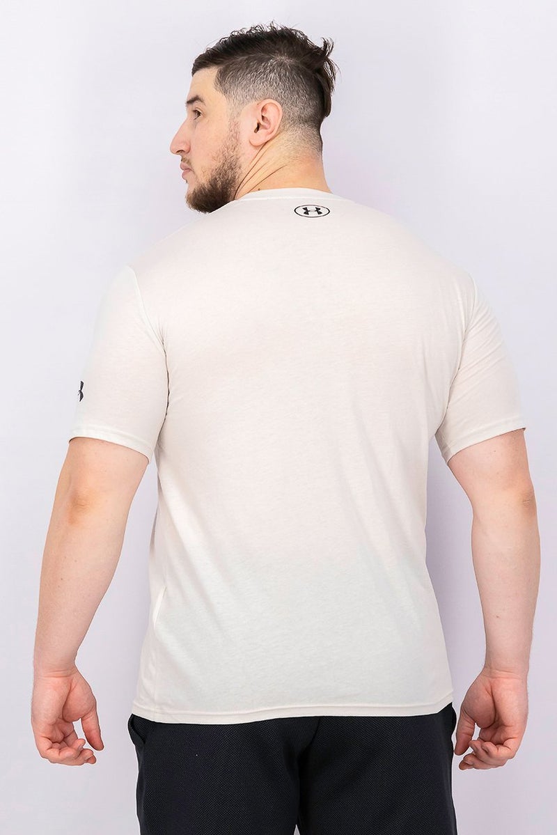 UNDER ARMOUR Men Round Neck Short Sleeve Graphic T-shirt, White Combo - Image 3