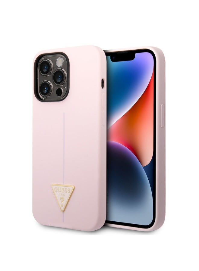 GUESS Guess Silicone Line & Triangle Hard Case for iPhone 14 Pro Max (6.7") - [ GUHCP14XSLTGU ] - Image 1