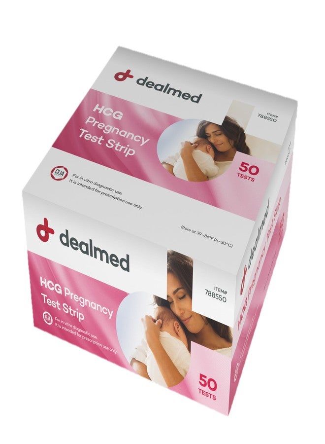 Dealmed HCG Pregnancy Test Strips - 50 Pack Home Testing, Quick Results in 3-5 Minutes, CLIA Waived - Image 3