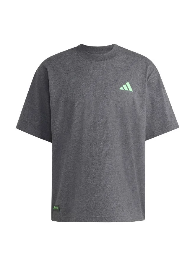 اديداس تيشيرت رجالي رمادي بأكمام قصيرة