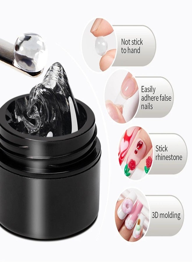 YIMART 15ml Strong Glue Nail Art Gel Rhinestones Decorations No Wipe Jewelry for Rhinestone Crystal DIY Manicure Nail Art Tool (B) - Image 2