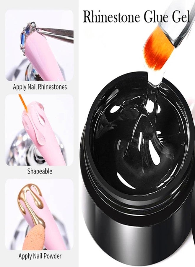 YIMART 15ml Strong Glue Nail Art Gel Rhinestones Decorations No Wipe Jewelry for Rhinestone Crystal DIY Manicure Nail Art Tool (B) - Image 3