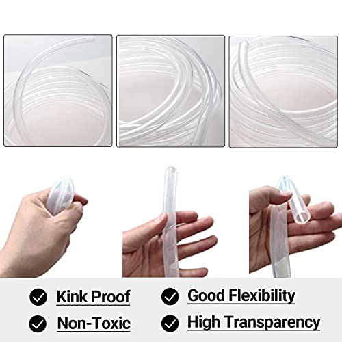 Geowaky Clear Vinyl Tubing 3/4" ID × 1" OD -25 Ft 30PSI,Flexible Plastic Tube,Lightweight Plastic Tubing,Oil Resistant Hybrid Multipurpose Industrial Vinyl Hose - Image 3