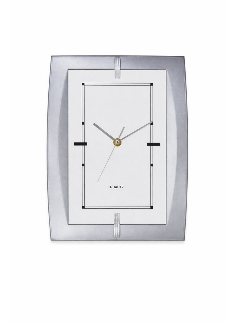 Modern Minimalist Quartz Table Clock with Silver Frame – Elegant Desk & Office Decor, Silent Sweep Movement, Stylish Home & Study Table Accessory, Premium Build, Clear Display, Perfect for Living Room, Workspace & Gift Use - Image 1