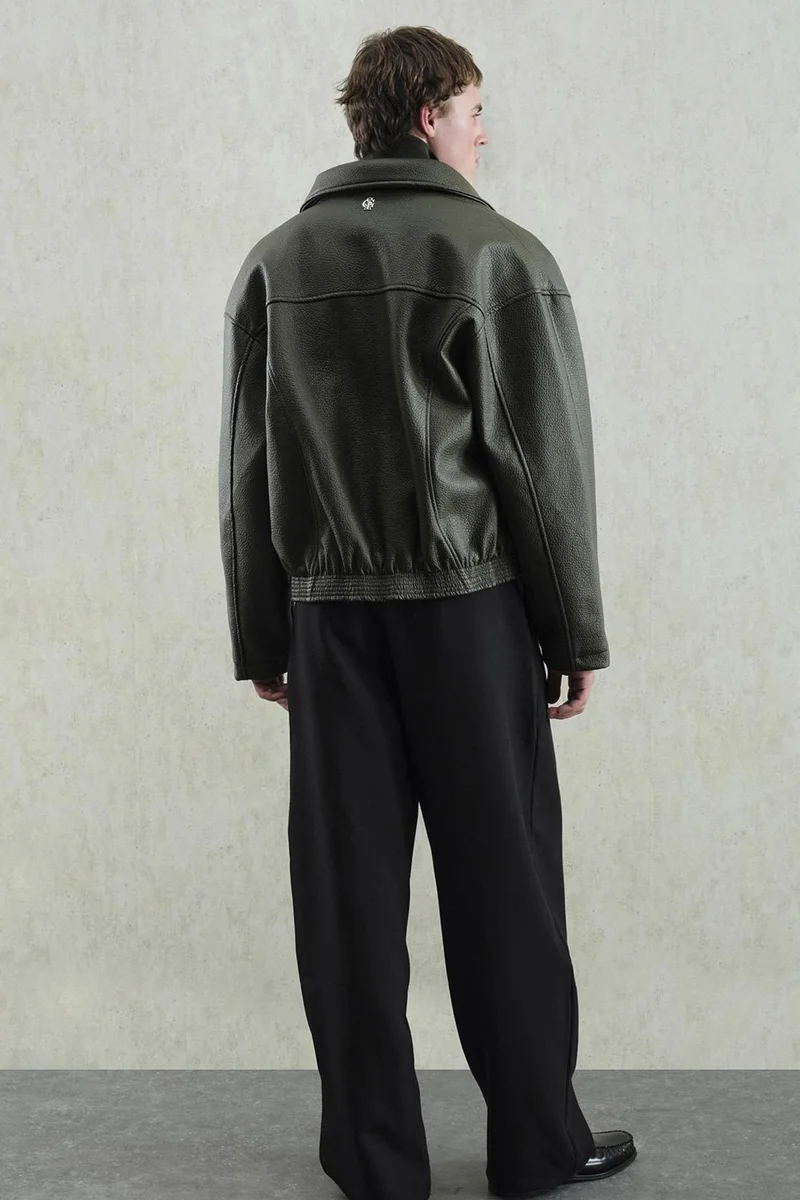 Giesto GIESTO Oversized Faux Leather Vest with Zipper Closure