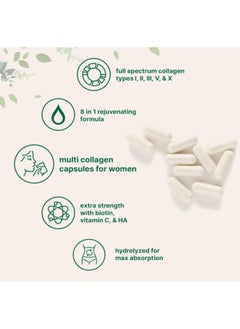 Micro Ingredients Micro Ingredients Multi Collagen Complex – 240 Capsules | Type I, II, III, V, X with Hyaluronic Acid, Biotin & Vitamin C | Hydrolyzed Collagen Peptides for Skin, Hair, Joints  - Image 3