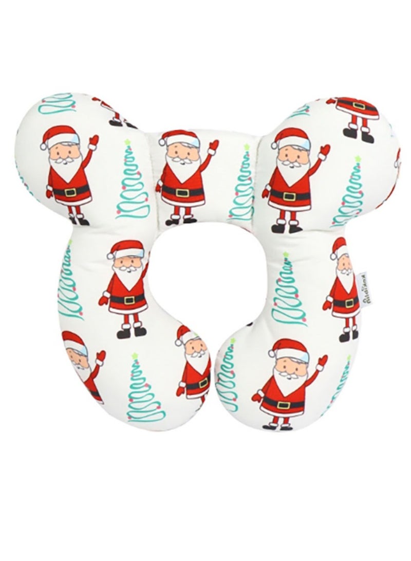Jingke Baby Travel Pillow, Infant Head and Neck Support Pillow, for 0-2 Years Old Baby (Santa Claus) - Image 1