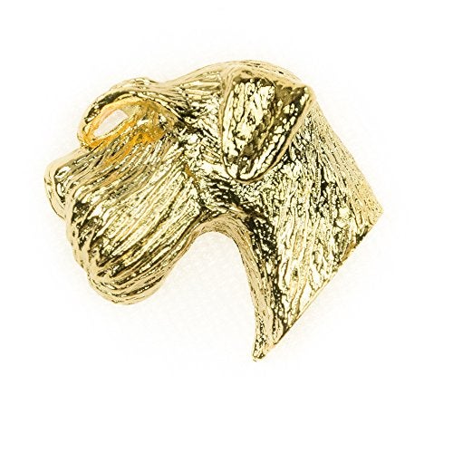 DOG ARTS JP Giant Schnauzer Made in U.K Artistic Style Dog Clutch Lapel Pin Collection 22ct Gold Plated - Image 1