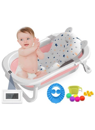Baby Bathtub Portable With Baby Cushion Shampoo Hat, Collapsible Toddler Bath Tub for 0-2 Years Kids Foldable Infant Shower Basin - pzsku/Z051195969D05A2E4D0F1Z/45/_/1716193696/e2978103-2570-43be-80a7-0cdc98a8caaf