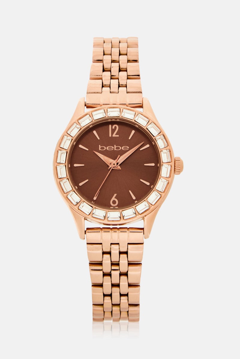 bebe Women 3838S/04M Stainless Steel Analog Watch, Rose Gold - Image 1