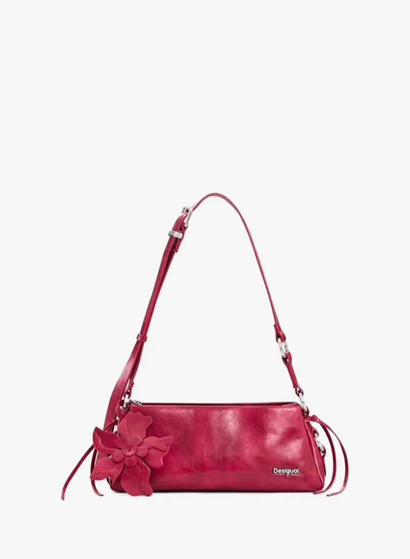 Medium faux leather charm bag