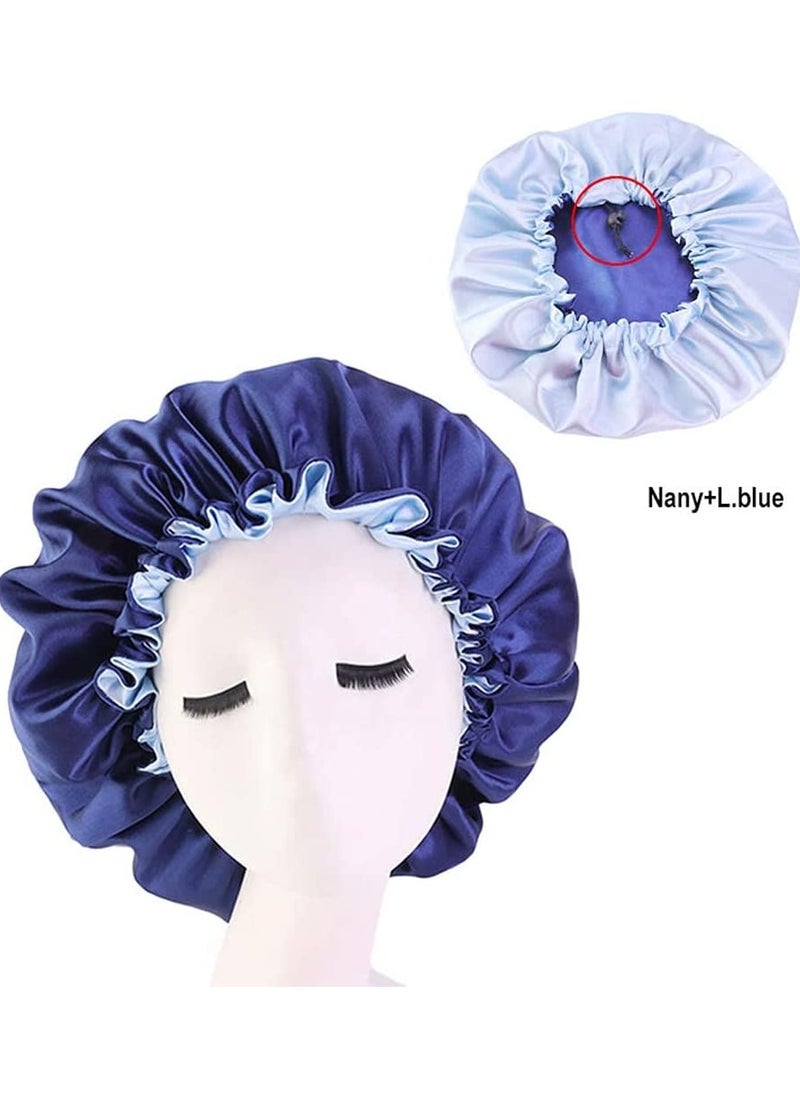 ORiTi Women's Adjustable Reversible Satin Bonnet - Soft Double Sided Sleep Cap, Protects Natural Hair, Assorted Colors  - Image 1