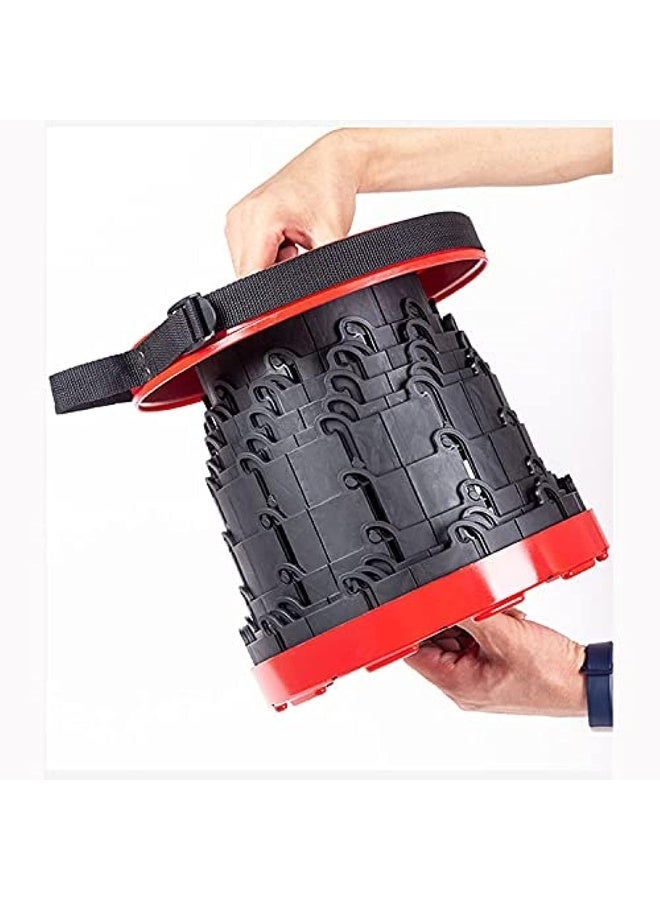 TIGER Retractable Stool - Portable Telescoping Collapsible Seat - Small Folding Telescopic Chair for Sitting, Camping, Fishing, Travel - Simple, Lightweight & Foldable Outdoor Plastic Camp Chairs for Adults - Image 1
